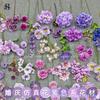 Flores Artificiais Roxas, Rosas, Hortênsias para Casamento, Flores de Seda, Rosas Decorativas para Paisagismo, Mar de Flores em Cascata Famoso na Internet