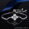 Pulsera elástica más vendida, Pulsera de ágata de trébol de cuatro hojas, Accesorios de pulsera con letras y animales, Stock listo del fabricante al por mayor