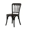 Silla de Comedor de Madera Maciza 2025 Nueva Negra Retro Silla de Respaldo Francés Taburete Crema Estilo Mid-Century Silla de Mesa de Comedor Hogar