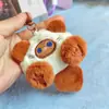 Colgante de oso chirriante, lindo gatito de arroz seco, bufanda, muñeco de peluche, colgante de bolsa, regalo, soporte para el cabello