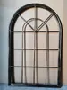 Decoración de Pared con Espejo Falso de Hierro Forjado Estilo Europeo Vintage para Entrada, Decoración Colgante de Pared Redonda Falsa Ventana para Sala de Estar