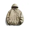 Chaqueta de Cuero con Capucha Silueta Negra Rumen Chaqueta para Hombre Otoño e Invierno Cuero Pu Nueva Retro Americana Versátil Chaqueta de Motociclista