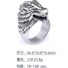 Anillo Retro para Hombre Tendencia Personalizado Moda Dominante Cabeza de Lobo Anillo Joyería Historia de la Mitología Escandinava en Stock
