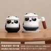Taza de Té Panda Hongyue Taza de Cerámica Creativa con Separación de Té y Agua con Tapa Taza de Agua con Filtro para Oficina de Hombres y Mujeres