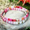 Pulseras Tejidas a Mano con Cuentas Tila Pull-Up y Cuentas de Arroz Estilo Playa Europeo y Americano Estilo Ins Pulseras de Pareja Que No Se Desvanecen