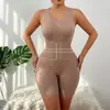 Modelador Cruzado Europeu e Americano Plus Size, Body Modelador de Alça Larga, Controle de Barriga, Levanta Bumbum, Modelador Sem Costura