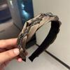 Pinza para el pelo de alta gama con incrustaciones de diamantes, diadema para el pelo para mujer 2024, moda elegante, para ir de compras, tocado para el pelo, para presionar el pelo, para lavar la cara, diadema