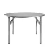 Mesa plegable de acero inoxidable extra gruesa, mesa portátil para barbacoa, mesa para puesto exterior, mesa redonda pequeña simple para mercado nocturno comercial
