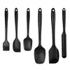 Raspador de Silicone Colorido Conjunto de 6 Peças Raspador de Utensílio de Cozinha de Silicone Pá de Fritura Integrada Colher Pincel de Óleo Raspador de Creme para Assar