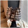 Bolso informal de invierno 2024 para mujer, bolso de moda, bolso grande, bolso de gran capacidad, bolso a cuadros para mujer.