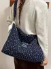 Bolsa de ombro casual estilo coreano com estampa floral Shuai Mi Jia para mulheres, novo modelo 2026, bolsa tote de grande capacidade, bolsa de ombro fashion