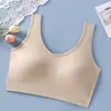 12 colores sin costuras color amoníaco nude algodón talla grande belleza espalda ropa interior alta elasticidad transpirable copa de látex fija talla extra grande pecho envuelto