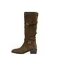 Hebilla de Cinturón Plisada Botas de Caballero Apiladas para Mujer Otoño/Invierno 2026 Nuevas Botas Altas de Tacón Grueso Antideslizantes Botas Largas Vaqueras