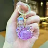 Chaveiro Acessórios de Caranguejo Pequeno com Bolhas Iridescentes Desenho Animado Acrílico Transparente Cristal Colorido Acessórios para Cordão de Celular Venda por Atacado