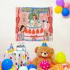Telón de fondo de cumpleaños feliz de dibujos animados lindos para niños transfronterizos, diseño de ambiente, lámina atmosférica, tela colgante, tapiz de bendición