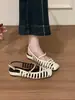 Primer encuentro con Ji Po y sandalias de huecos de nicho, zapatos de mujer, nueva colección de verano 2026, perfectas con vestidos, sandalias transpirables de punta cerrada