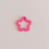 Colgante Estrella de Cinco Puntas Calada Color Sólido/Transparente Acrílico Colgante Accesorios para Joyería Hecha a Mano DIY Llavero Colgante para Bolsa