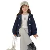 Casaco de Outono para Meninas 2026 Novo Estampa de Desenho Diário Outdoor Esportivo Casual Estiloso Peça Externa