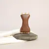 Sándalo Cuerno de Oveja Latón Mini Perla Dorada Cilindro Peine de Masaje Palo para Estirar Músculos Especial para Mujeres Portátil Peine Pequeño de Mano Personalizado