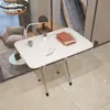 Mesa de jantar dobrável, mesa de jantar simples para uso doméstico ao lado da cama, altura elevada, adequada para moradias de aluguel, portátil, design simples, mesa para estudantes