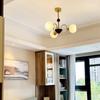 Lustre para Sala de Estar Estilo Nórdico Luz para Sala de Jantar Estilo Italiano Feijão Mágico Luz Simples Moderna Meio Antigo Bauhaus Quarto Luz de Quarto