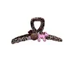 Pinza de Nube con Corte Estampado de Leopardo para Mujer, Nuevo Accesorio para el Cabello de Alta Gama Otoño e Invierno 2025 para Volumen, Pinza de Tiburón en la Parte Posterior de la Cabeza