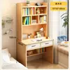 Combinação de escrivaninha e estante, escrivaninha estudantil para uso doméstico, escrivaninha para quartos de meninas, mesa de computador estreita para escritórios em quartos, projetada para ser colocada contra a parede