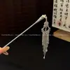 Nuevo Estilo Chino Plata Miao Geométrico Hueco Borla Pasador Tendencia Nacional Forma de Gota de Agua Pasador para Recogidos Hanfu Accesorios para el Cabello para Mujeres