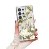 Capa de Celular Magnética Samsung S25 Flor de Magnólia Branca Linda Mais Vendida da Amazon Capa Protetora Transparente Galaxy S23