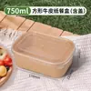 Caixa de Almoço Descartável Papel Kraft Caixa de Almoço de Piquenique Embalagem para Frutas e Alimentos Estilo Trabalhador de Escritório Camping Caixa de Almoço para Passeio de Primavera