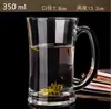 Taza de Té de Casa de Té al por Mayor con Asa de Vidrio Transparente para el Hogar Taza Grande de Cerveza con Asa