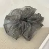 Goma para el pelo con estampado estilo Academia Melard para mujer, scrunchie de satén con malla de estampado de leopardo vintage, banda elástica de alta elasticidad y duradera