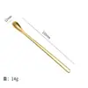 Colher de Mexer de Aço Inoxidável 304 Palito Mexedor para Café Sobremesa Chá com Leite Cabo Longo Criativo Colher para Gelo Colher para Mel Colher de Bar