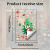 Pegatinas Estáticas Navideñas Estilo Dibujo Animado 3D para Ventana Adsorción Sin Pegamento No Daña el Vidrio Decoración Festiva para Ventana de Sala de Estar