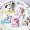 Acessórios de resina DIY Big Ear Dog Cat Cream Glu Phone Case Decorative Shoe Buckle Storage Box Refrigerator Sticker Material