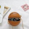 26 Bolsas de Cadena de Baloncesto Estilo Coreano Nuevas para Niños y Niñas, Mini Bolso de Hombro Cruzado de Moda y Tendencia, Monedero Redondo