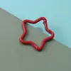 Direto da fábrica Cor Macaron liga estrela de cinco pontas chaveiro gancho externo para mochila acessórios de joalheria DIY