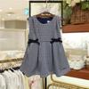 Falda para Niños Ropa Coreana para Niños Otoño Nuevo Estilo Camiseta Interior para Niñas Chaleco Vestido Traje de Dos Piezas Ms490202