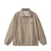 Chaqueta Rumei de Color Sólido Simple de Felpa Estilo Retro Americano con Cuello Solapa para Hombre, Chaqueta Versátil Casual de Primavera para Parejas, Ropa de Trabajo