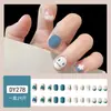 Parche para Uñas Portátil Corto Estampado Parche para Uñas Manicura Uña Portátil Terminada Venta al por Mayor Uña Portátil Casual Personalización