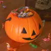 Tarro de Dulces de Halloween Transfronterizo Cubo de Calabaza Calavera Luminosa Adornos de Decoración de Halloween Cubo de Azúcar para Niños