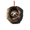 Adornos de Árbol de Acrílico Nuevos Transfronterizos para Animales Colgantes de Árbol de Navidad Impresión Plana de Mapache Decoraciones Colgantes