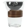 Juego de Té No Poroso Taza con Filtro Colador de Té Giratorio Taza de Feria Recipiente de Vidrio para Vino Rejilla Filtro de Residuos de Té Posavasos Absorbente