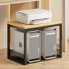 Soporte Móvil para Host de Computadora Estante de Almacenamiento para Impresora de Oficina Soporte de Almacenamiento para Chasis de Escritorio Pequeño con Ruedas