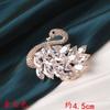 Broche Elegante de Cisne de Aleación Diamante Perla de Moda Nueva 2025 Broche Práctico de Animal Fabricante Mayorista