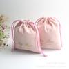 Bolsas de Veludo com Cordão Feitas Sob Medida, Bolsas de Veludo à Prova de Poeira, Bolsas Pequenas de Tecido Flocado com Padrões Impressos