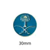 Emblema Nacional Saudita Insígnia Adesivo para Celular Padrão Palmeira e Cimitarra Insígnia de Metal Presente Comemorativo Fonte de Fábrica Transfronteiriça