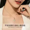 Collar de Plata de Ley S925 con Hebilla de Calcedonia de la Paz para Mujer, Colgante Pequeño con Forma de Cintura Ruyi, Cadena para Clavícula Estilo Chino Tendencia Nacional, Regalo para Novia