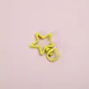 Chaveiro de Metal Colorido Estrela de Cinco Pontas com Fecho de Pressão Acessórios de Joias Artesanais DIY Anel de Conexão Pequeno Pingente Venda por Atacado