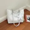 Bolso de Mano con Estampado de Estrellas Plateadas Ondulado Estilo Coreano para Niñas Aplicación de Conejo de Peluche Encaje Estrella Versátil Bolso de Hombro